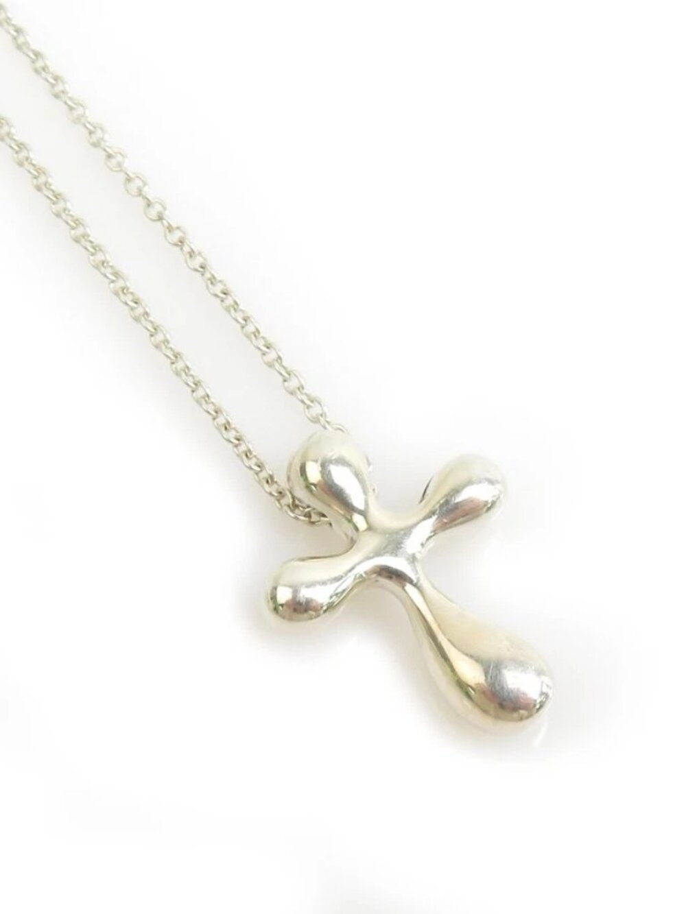 Auth TIFFANY&Co. Cross Necklace Silver 925
